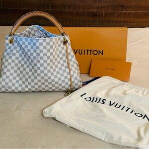 Louis Vuitton Artsy Damier Azur MM Shoulder Bag DISCONTINUED RARE